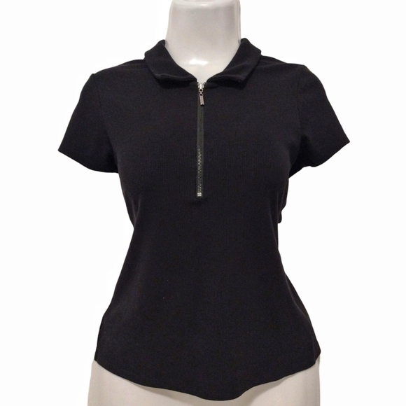 Guess - Black Zipper Polo - Picture 1 of 11